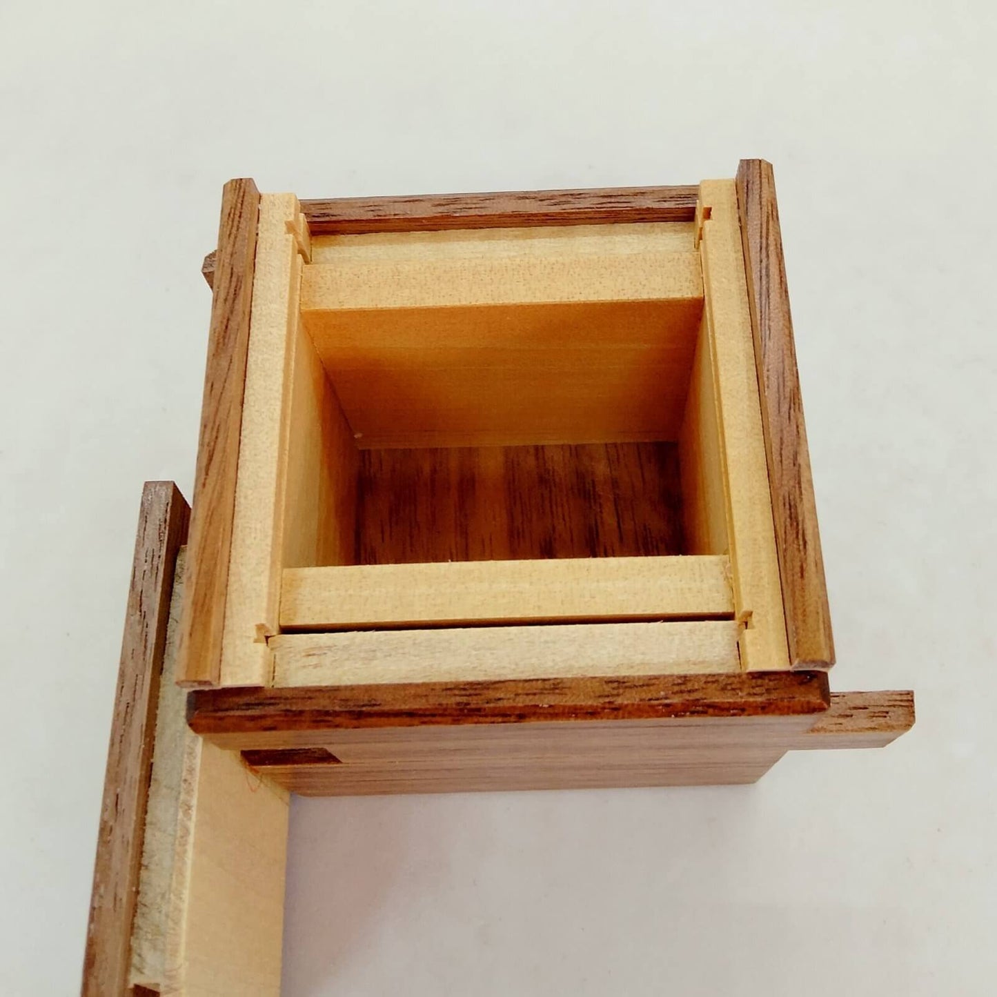 Five Wood Cube Puzzle Box