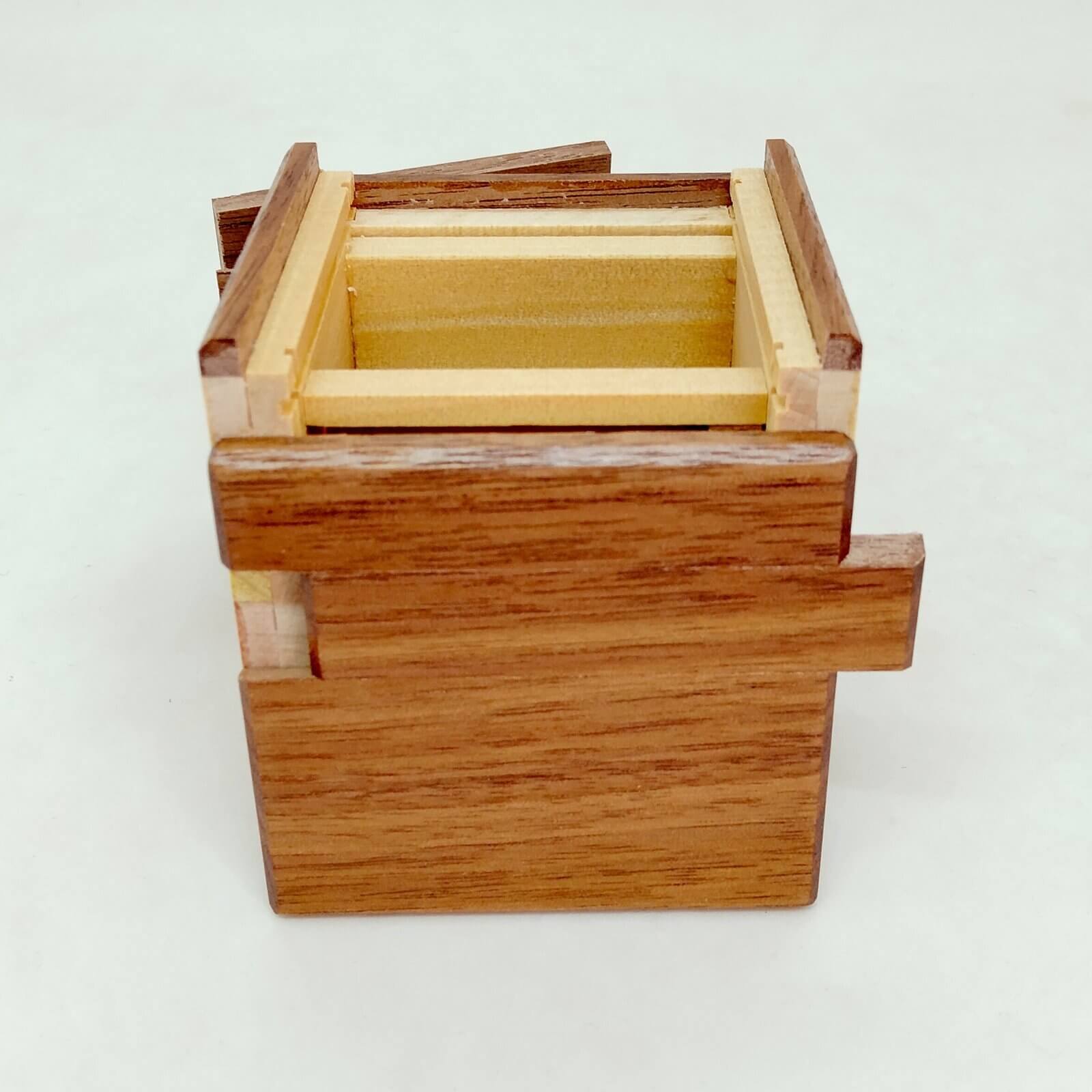 Five Wood Cube Puzzle Box