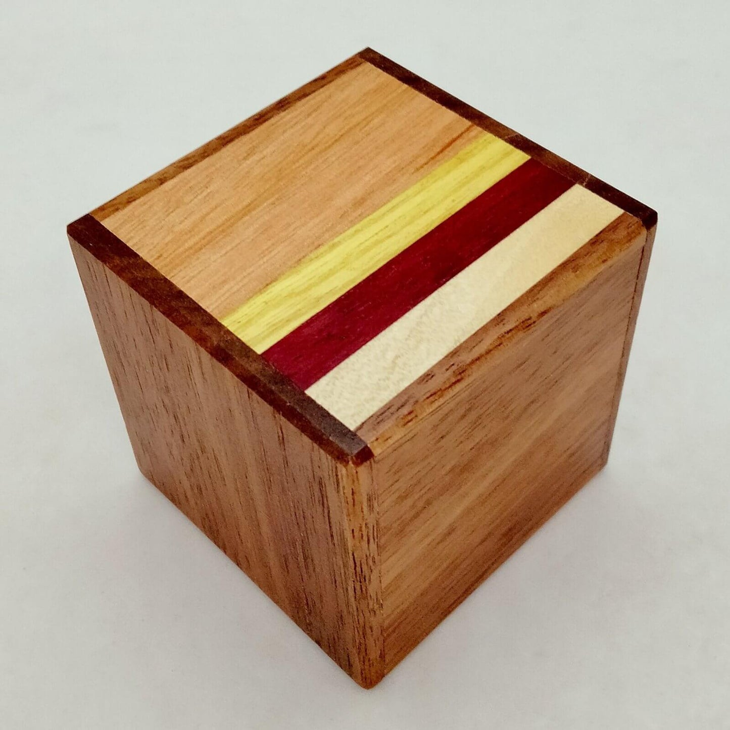 Five Wood Cube Puzzle Box