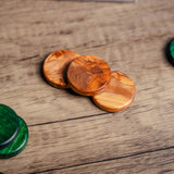 Olive Wood Backgammon Pieces