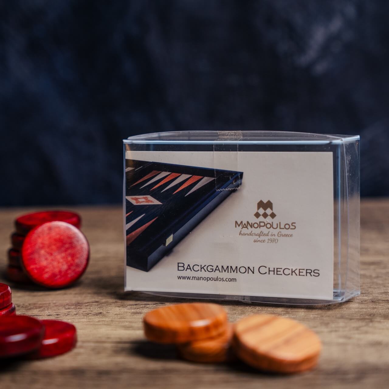 Olive Wood Backgammon Pieces