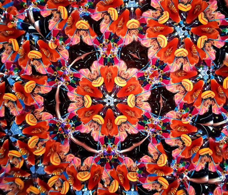 Glowing Coral Kaleidoscope