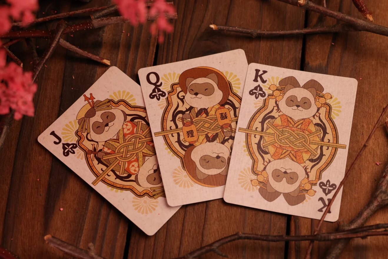 Tanuki Yukaku Playing Cards: Oiran-Dochu