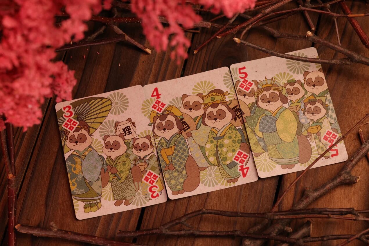 Tanuki Yukaku Playing Cards: Oiran-Dochu