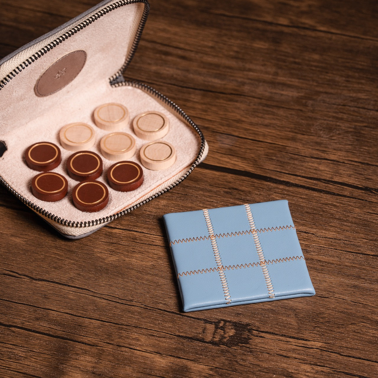 Leather Travel Naughts & Crosses Set