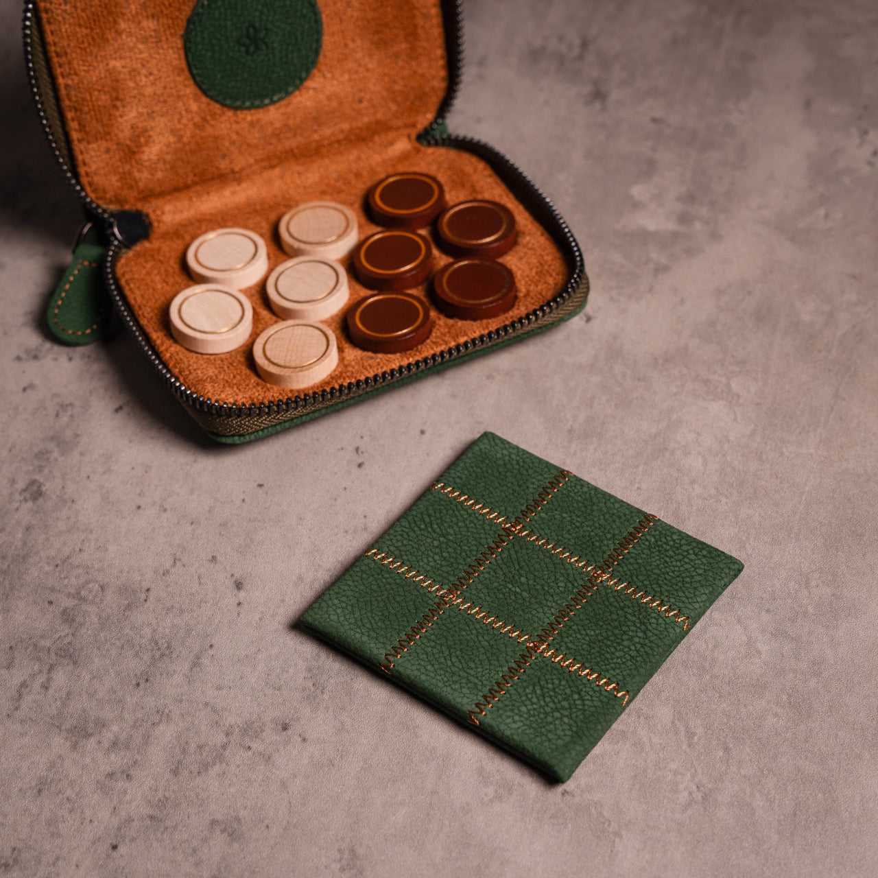 Leather Travel Naughts & Crosses Set