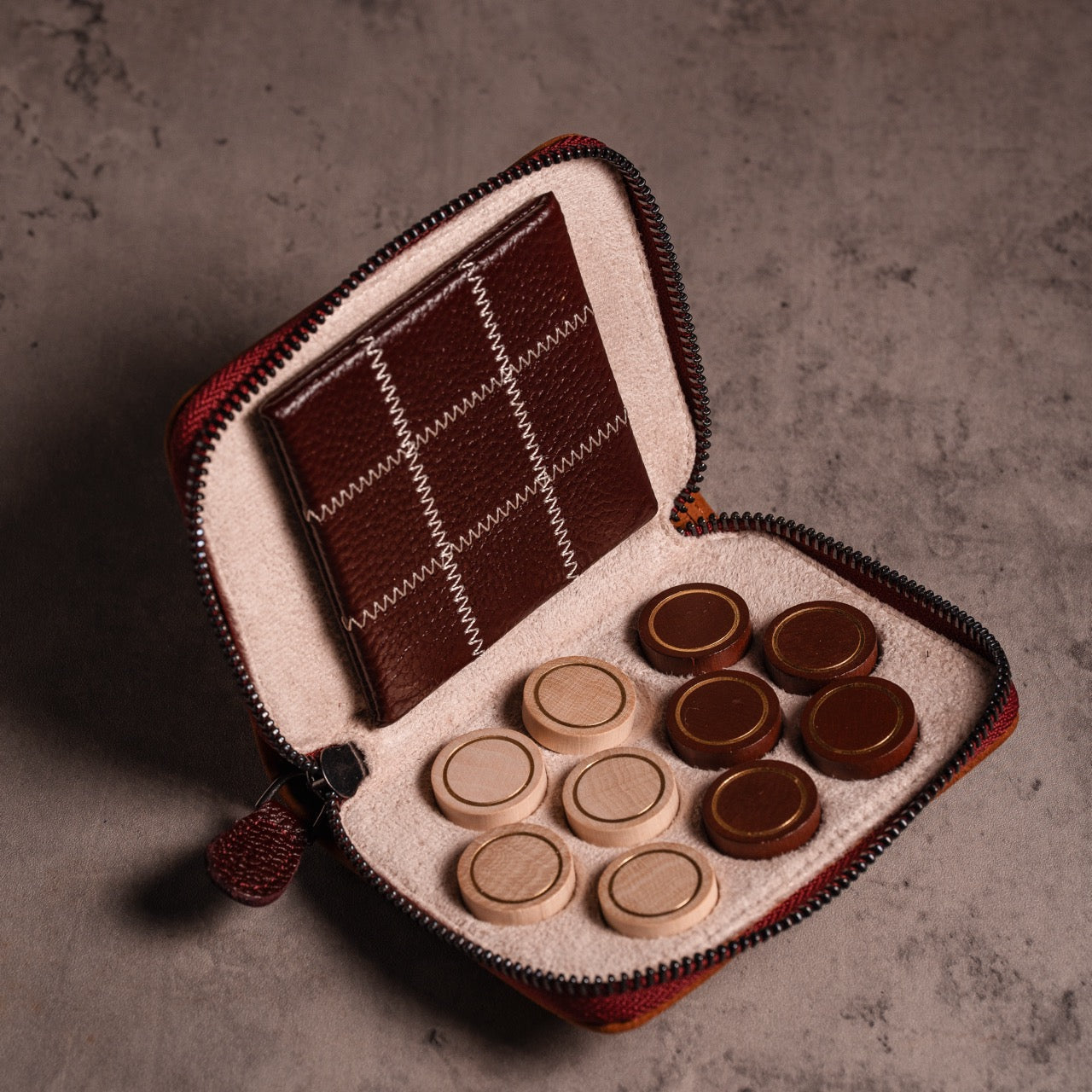 Leather Travel Naughts & Crosses Set