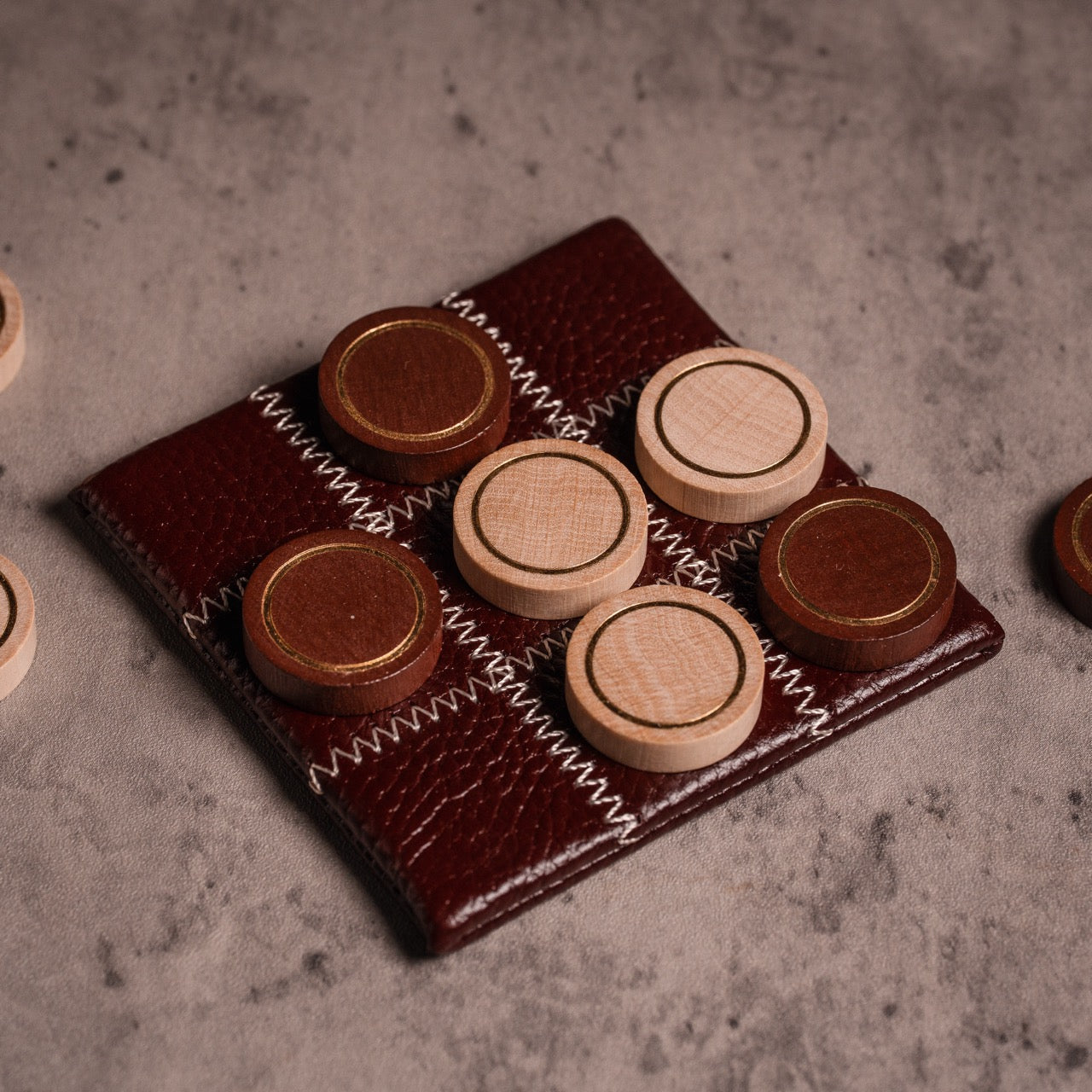 Leather Travel Naughts & Crosses Set