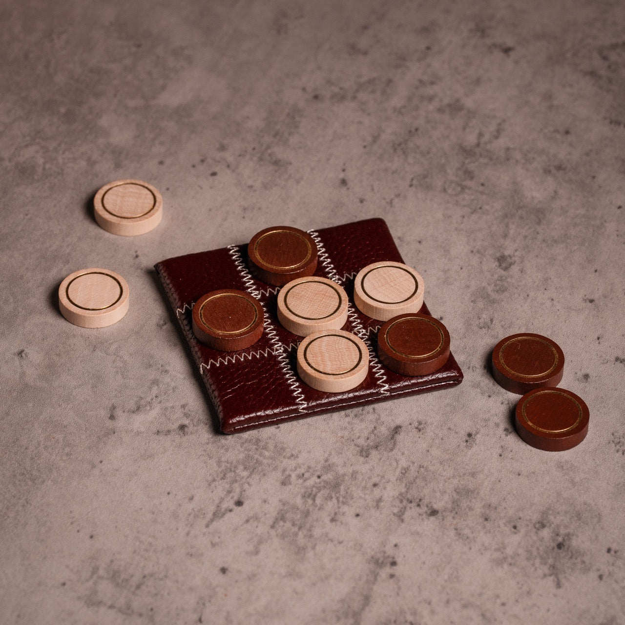 Leather Travel Naughts & Crosses Set
