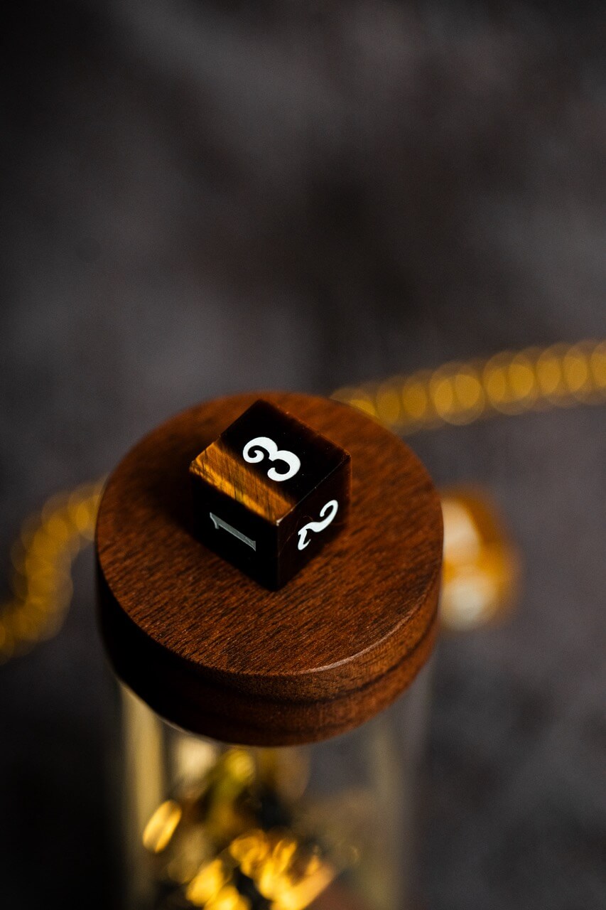 Tiger's Eye Stone Dice