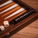 Braided Straw & Leatherette Backgammon Set