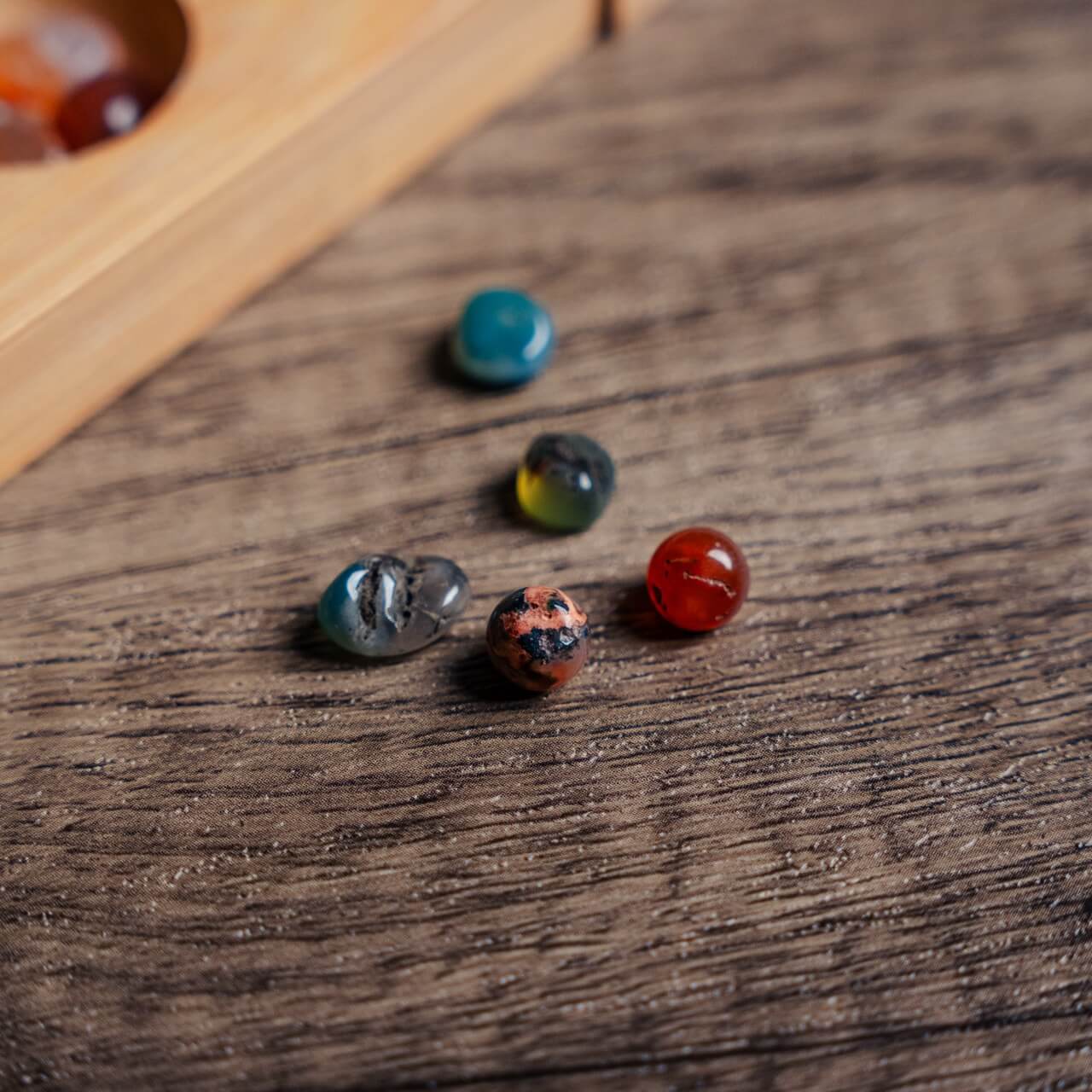 Folding Bamboo Mancala Set