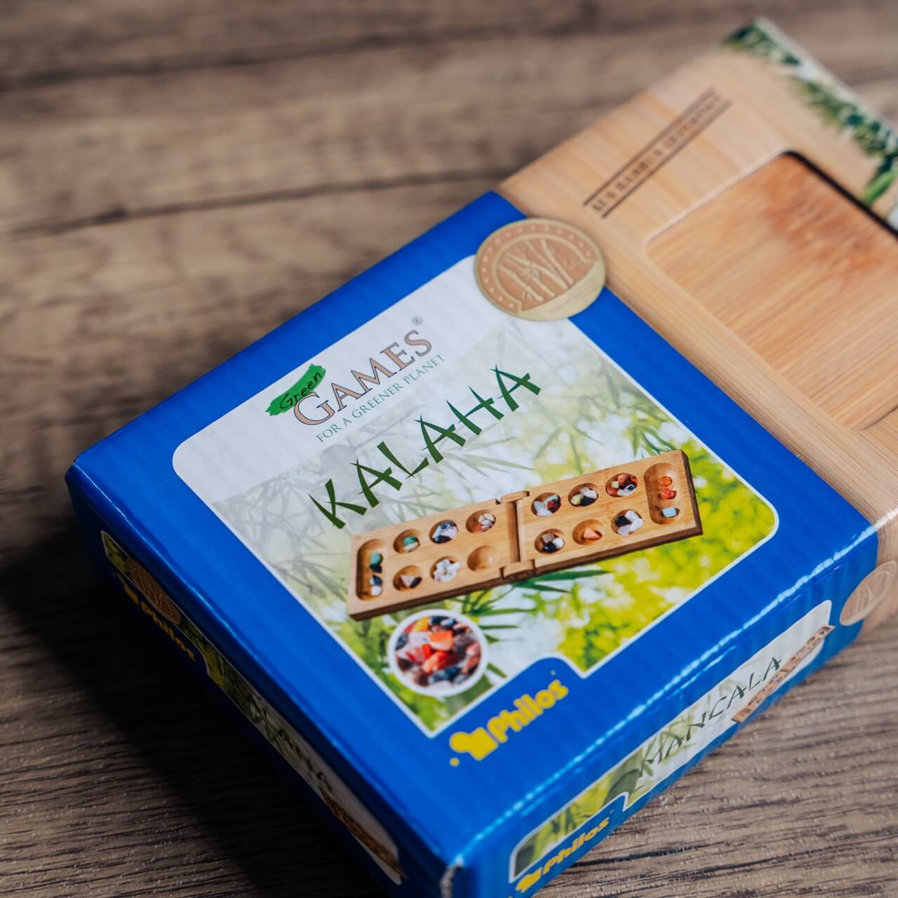 Folding Bamboo Mancala Set