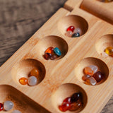 Folding Bamboo Mancala Set