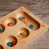 Folding Bamboo Mancala Set