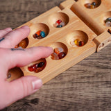 Folding Bamboo Mancala Set