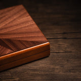 Compact Walnut Briar Backgammon Set