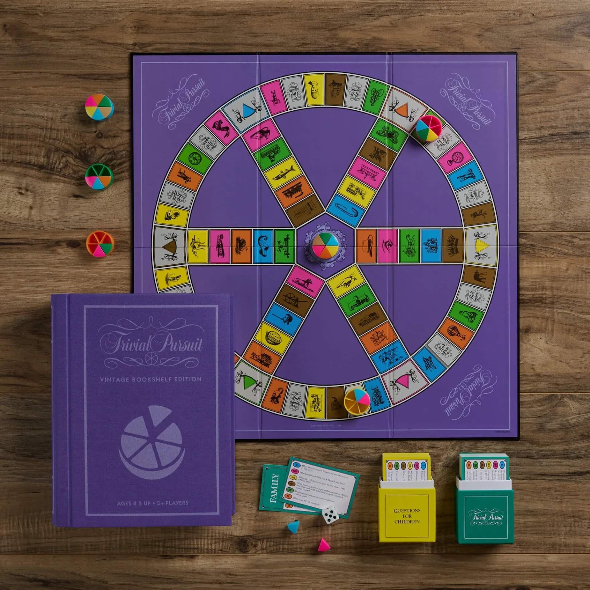 Vintage Style Bookshelf Games