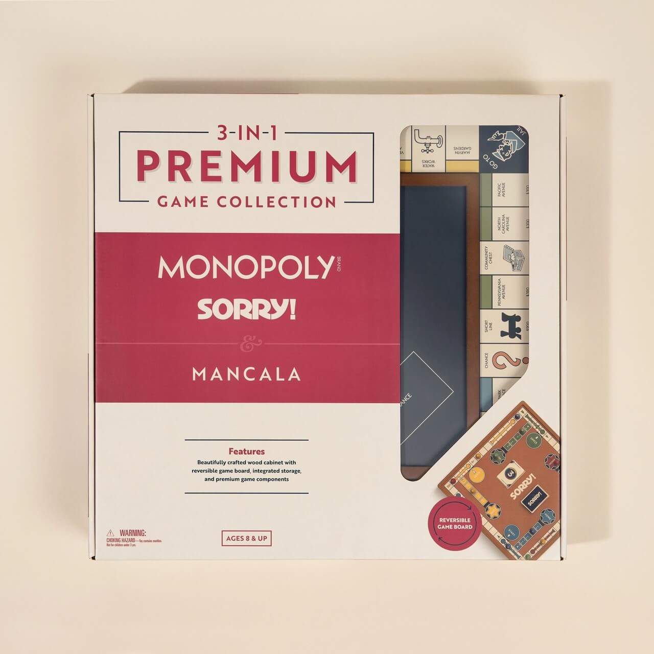 3-in-1 Compendium: Monopoly, Sorry & Mancala