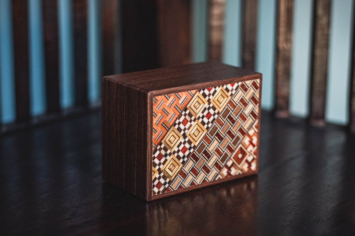 Walnut Yosegi Puzzle Boxes