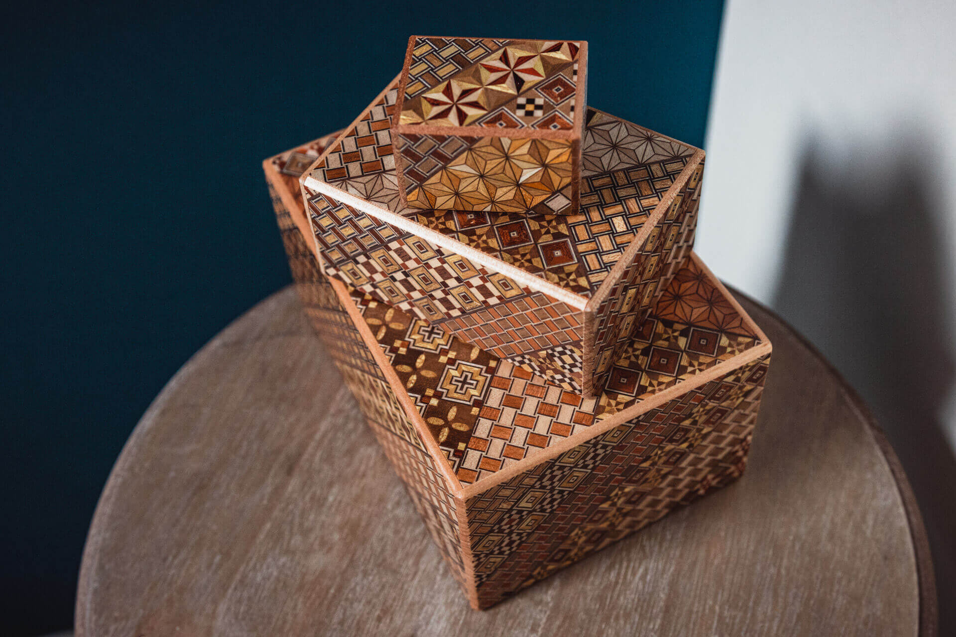 Yosegi Puzzle Boxes