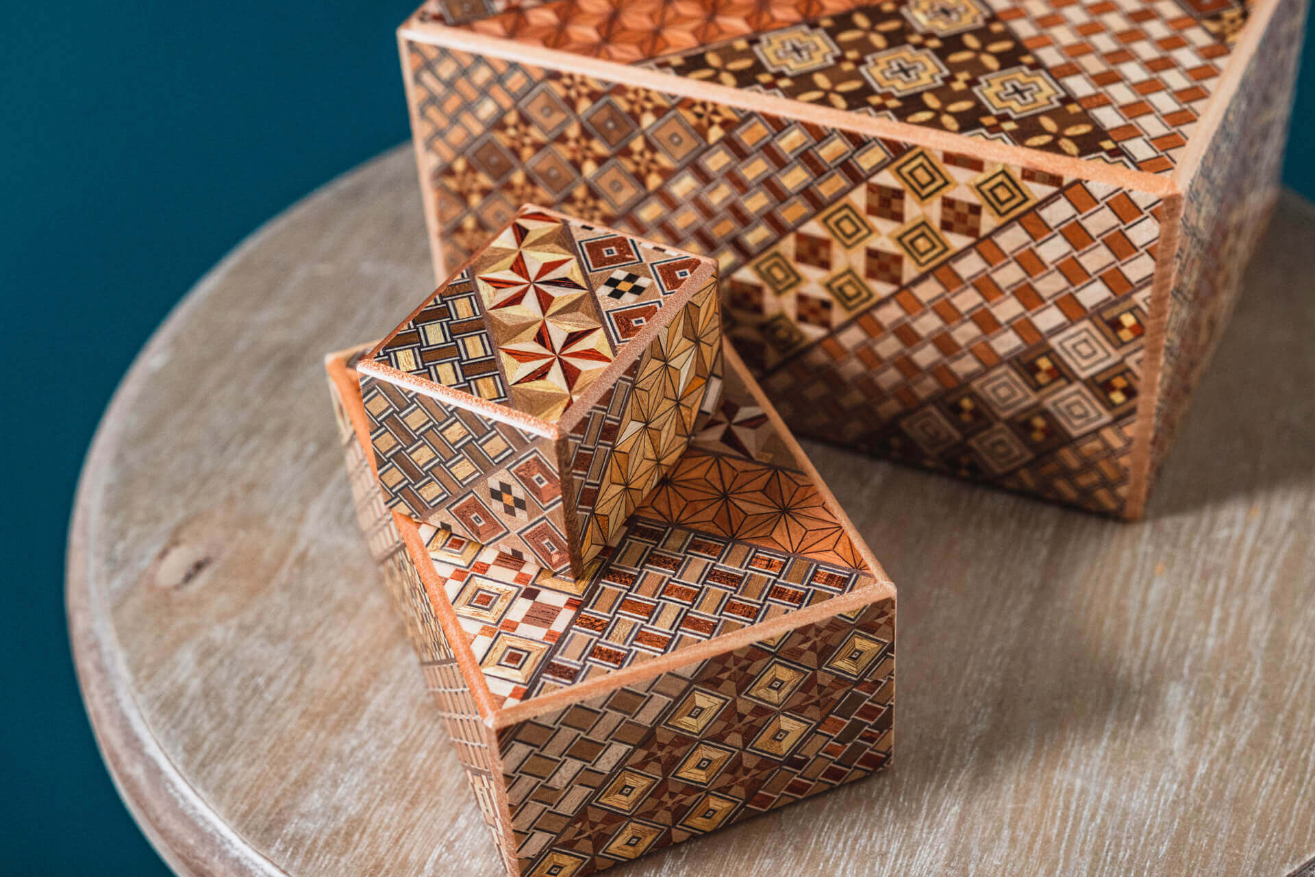 Yosegi Puzzle Boxes