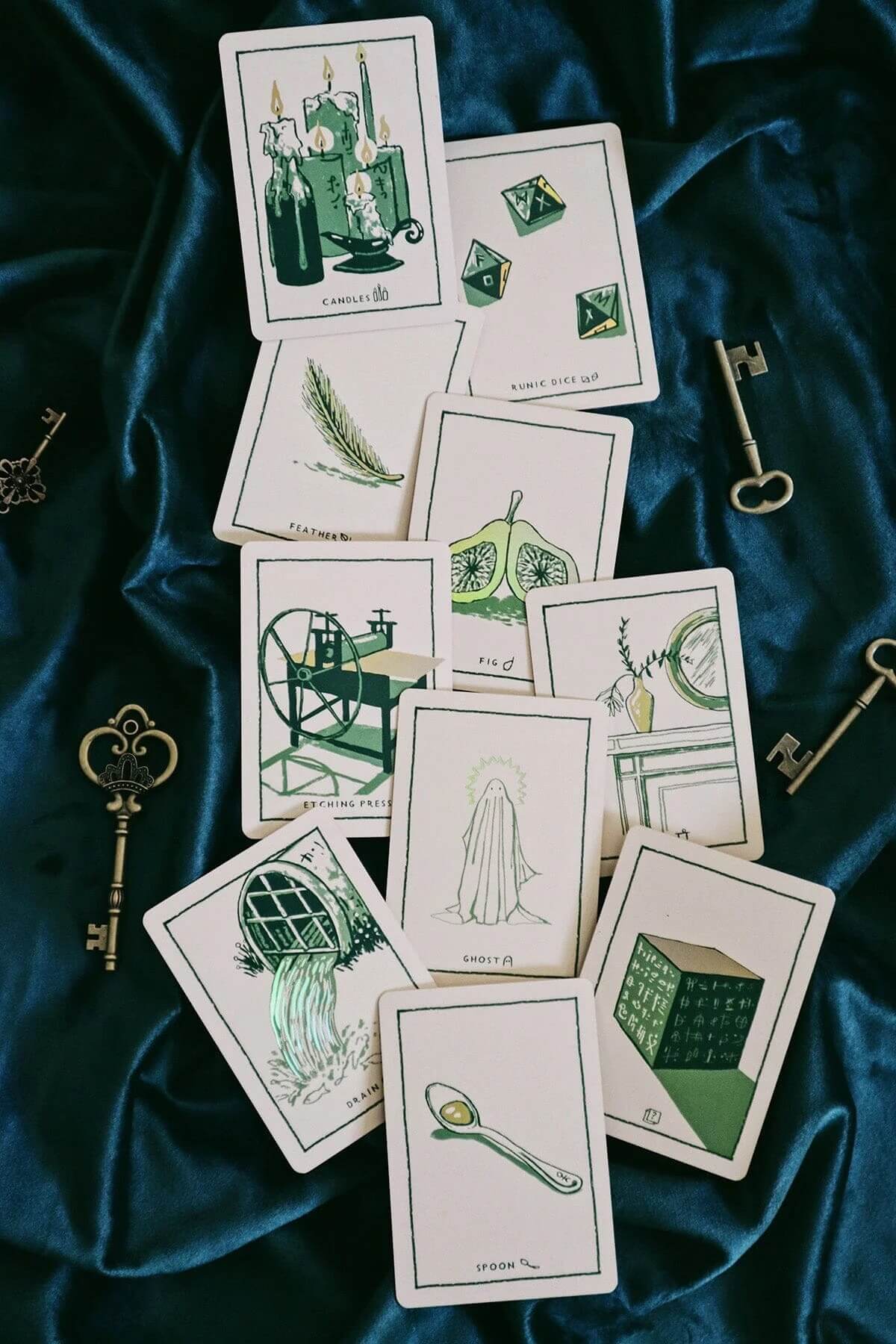 Green Glyphs Oracle Deck