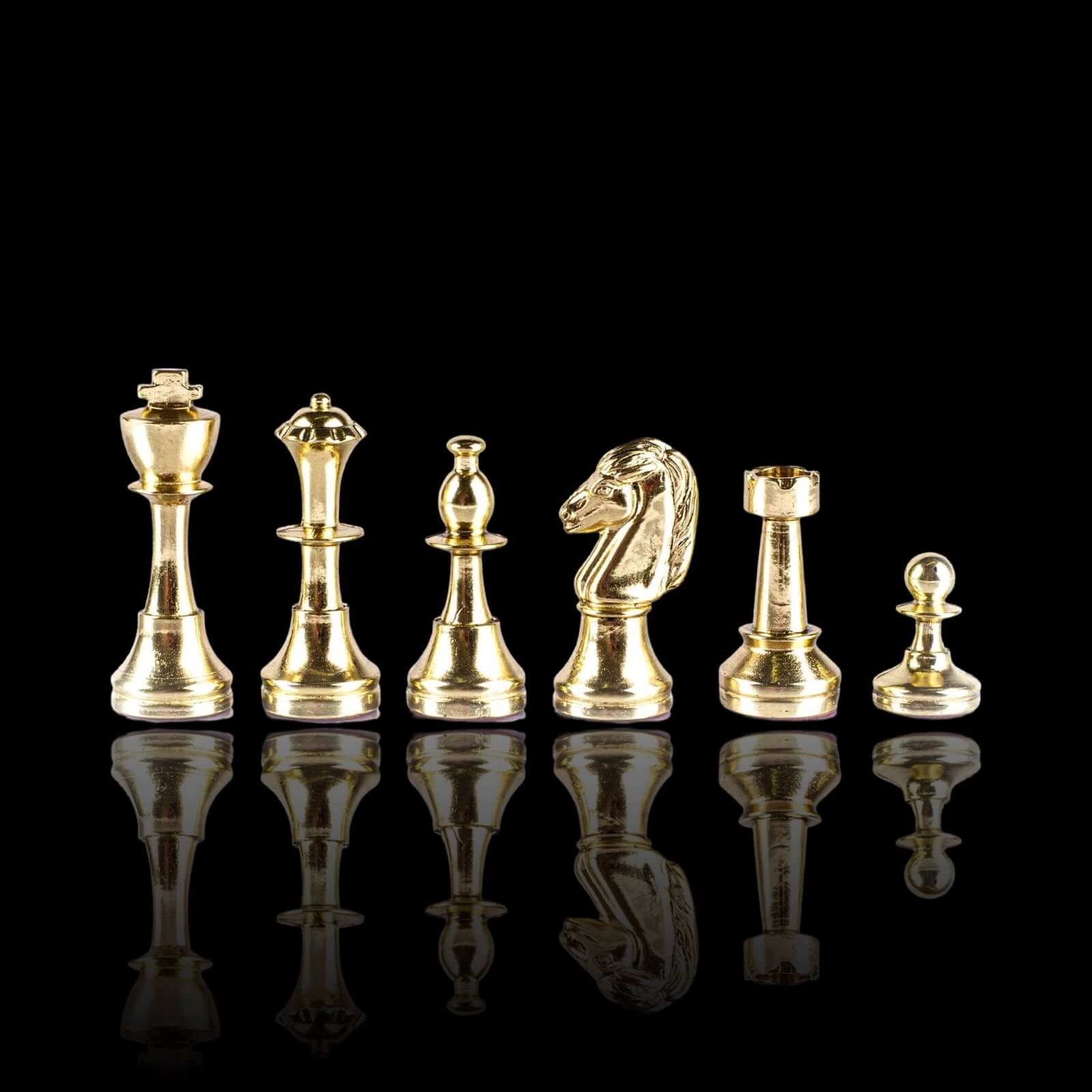 Classic Metal Staunton Chess Pieces