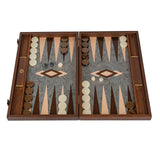 Pearly Grey Vavona Backgammon Set
