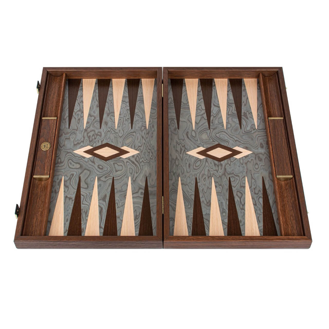 Pearly Grey Vavona Backgammon Set