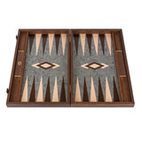 Pearly Grey Vavona Backgammon Set