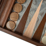 Pearly Grey Vavona Backgammon Set