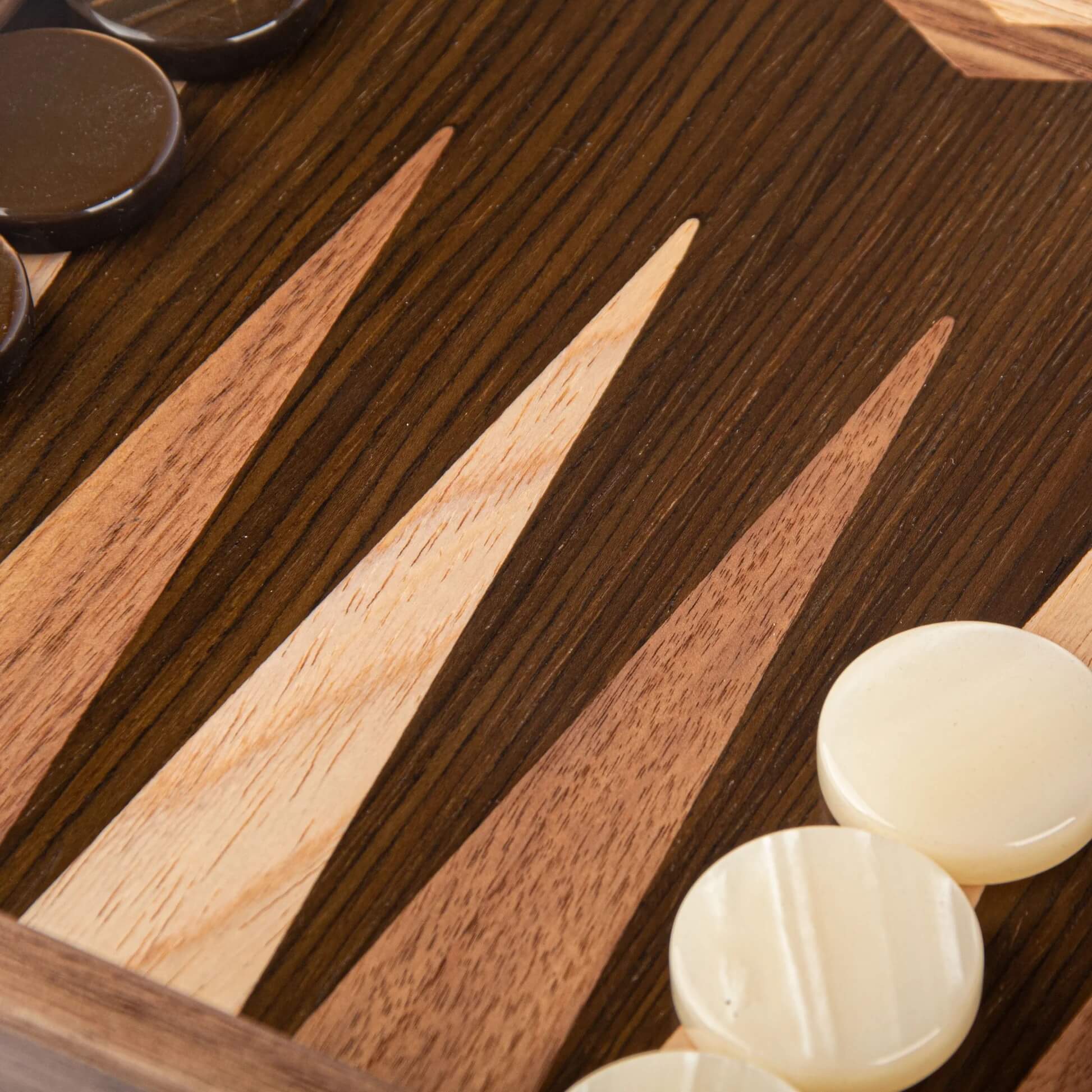 Walnut Tree Trunk Backgammon Set