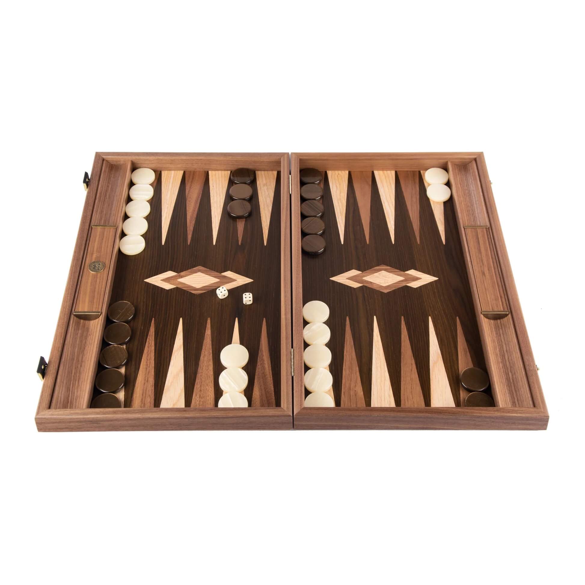 Walnut Tree Trunk Backgammon Set