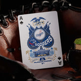 Playing card with Dodgers logo on a baseball glove
