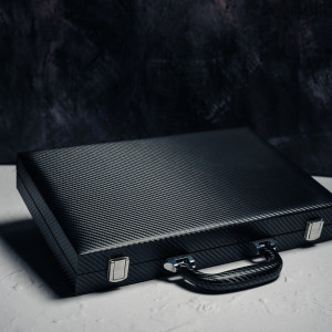 Carbon Finish Backgammon Briefcase