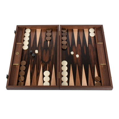 Ebony Macassar Backgammon Set