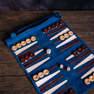 Roll-Up Nubuck Backgammon Set