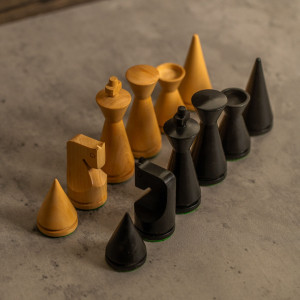 Modern Wood Chess Pieces