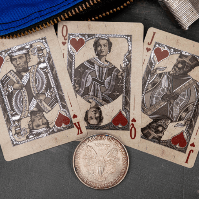 Silver Certificate Playing Cards | KINGS WILD | JP GAMES LTD