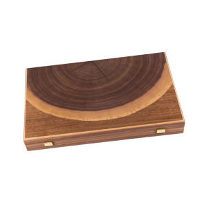 Walnut Tree Trunk Backgammon Set